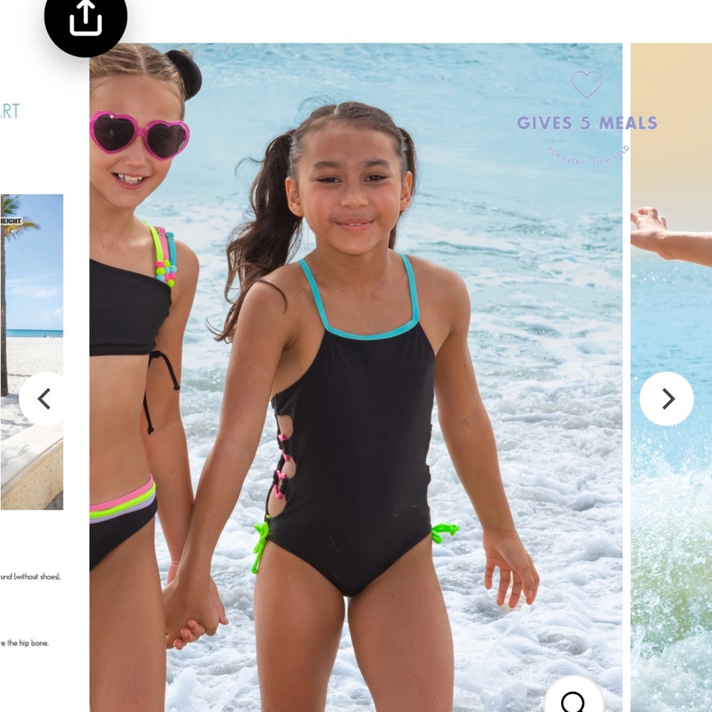 Limeapple Black and Green One Piece Swimsuit Sporty Design